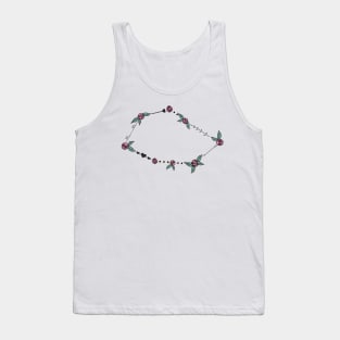 Vela (Sails) Constellation Roses and Hearts Doodle Tank Top